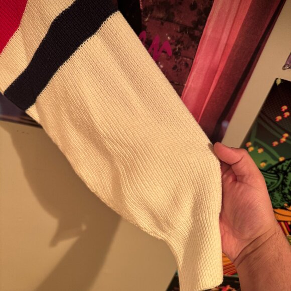 Vintage 1970s Sweater / Sweatshirt GM Oldsmobile USA Made (XL) Grandma Sweater - Picture 2 of 13